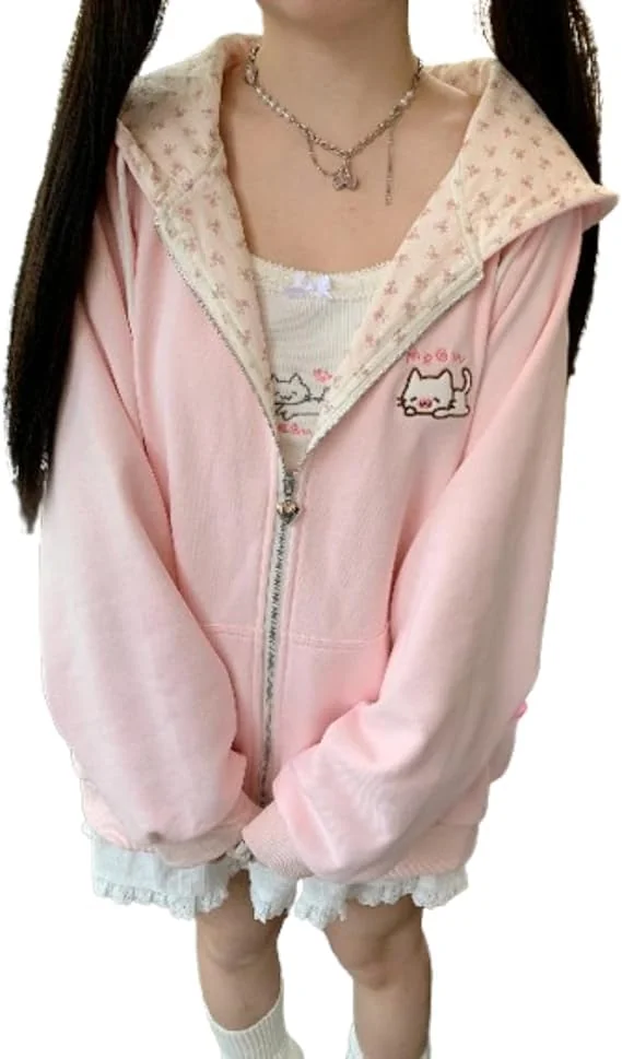 Xojbzoo Women's Y2K Zip